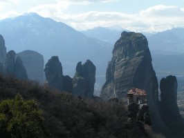 Meteora, az gbe mered kolostorvros 